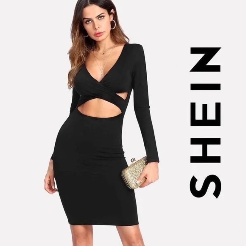SHEIN Cut Out Crisscross Front Dress